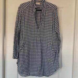 CP Shades Blue and White Gingham Tunic